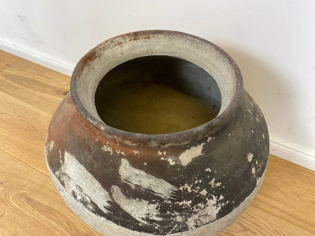 Boatwood by WMK # Sehr schöne antike Bodenvase / Wasserbehälter von der Insel Bali, ca. 100 Jahre alt, aus Terracotta mit Alterspatina # Vase Amphore Topf Dekoration Gartenurne Terrakotta-Vase Blumentopf Vintage