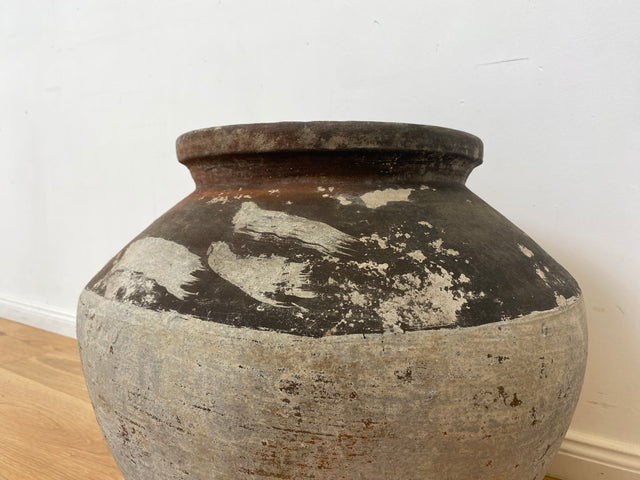 Boatwood by WMK # Sehr schöne antike Bodenvase / Wasserbehälter von der Insel Bali, ca. 100 Jahre alt, aus Terracotta mit Alterspatina # Vase Amphore Topf Dekoration Gartenurne Terrakotta-Vase Blumentopf Vintage