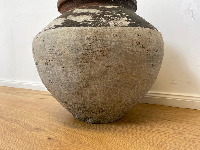 Boatwood by WMK # Sehr schöne antike Bodenvase / Wasserbehälter von der Insel Bali, ca. 100 Jahre alt, aus Terracotta mit Alterspatina # Vase Amphore Topf Dekoration Gartenurne Terrakotta-Vase Blumentopf Vintage