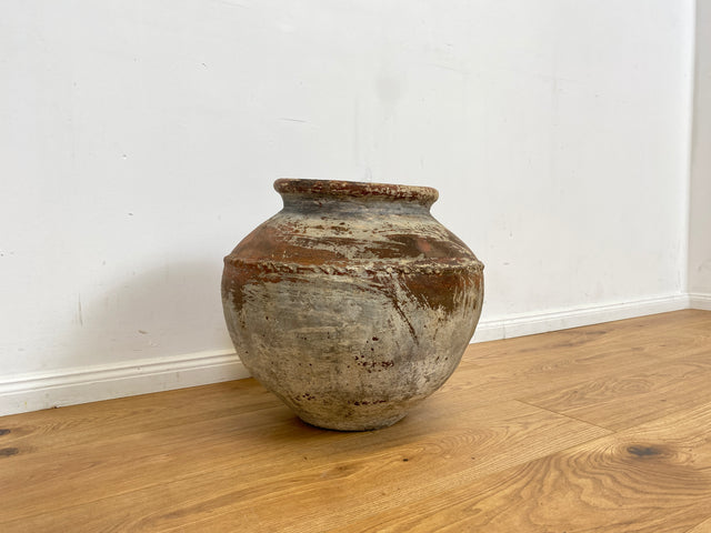 Boatwood by WMK # Sehr schöne antike Bodenvase / Wasserbehälter von der Insel Bali, ca. 100 Jahre alt, aus Terracotta mit Alterspatina # Vase Amphore Gartenurne Topf Dekoration Terrakotta-Vase Blumentopf Vintage