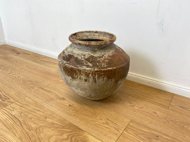 Boatwood by WMK # Sehr schöne antike Bodenvase / Wasserbehälter von der Insel Bali, ca. 100 Jahre alt, aus Terracotta mit Alterspatina # Vase Amphore Gartenurne Topf Dekoration Terrakotta-Vase Blumentopf Vintage