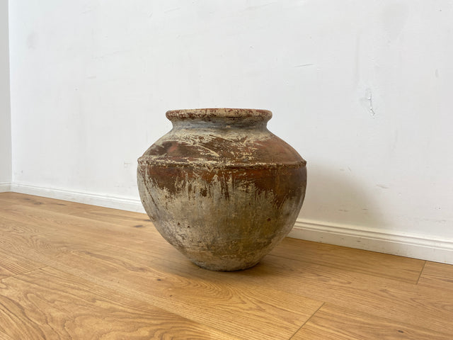 Boatwood by WMK # Sehr schöne antike Bodenvase / Wasserbehälter von der Insel Bali, ca. 100 Jahre alt, aus Terracotta mit Alterspatina # Vase Amphore Gartenurne Topf Dekoration Terrakotta-Vase Blumentopf Vintage