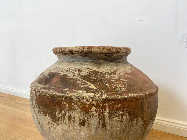 Boatwood by WMK # Sehr schöne antike Bodenvase / Wasserbehälter von der Insel Bali, ca. 100 Jahre alt, aus Terracotta mit Alterspatina # Vase Amphore Gartenurne Topf Dekoration Terrakotta-Vase Blumentopf Vintage