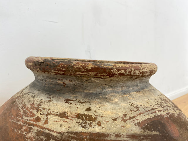 Boatwood by WMK # Sehr schöne antike Bodenvase / Wasserbehälter von der Insel Bali, ca. 100 Jahre alt, aus Terracotta mit Alterspatina # Vase Amphore Gartenurne Topf Dekoration Terrakotta-Vase Blumentopf Vintage