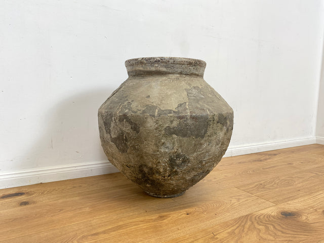 Boatwood by WMK # Wunderschöne antike Bodenvase / Wasserbehälter von der Insel Bali, ca. 100 Jahre alt, aus Terracotta mit Alterspatina # Vase Amphore Topf Gartenurne Dekoration Terrakotta-Vase Blumentopf Vintage