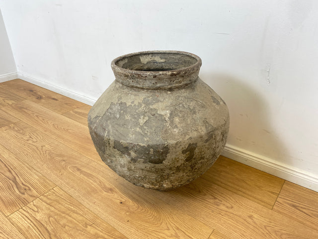 Boatwood by WMK # Wunderschöne antike Bodenvase / Wasserbehälter von der Insel Bali, ca. 100 Jahre alt, aus Terracotta mit Alterspatina # Vase Amphore Topf Gartenurne Dekoration Terrakotta-Vase Blumentopf Vintage