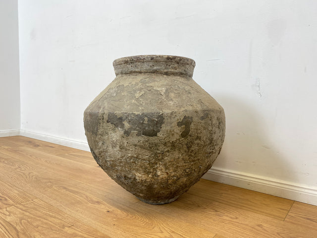 Boatwood by WMK # Wunderschöne antike Bodenvase / Wasserbehälter von der Insel Bali, ca. 100 Jahre alt, aus Terracotta mit Alterspatina # Vase Amphore Topf Gartenurne Dekoration Terrakotta-Vase Blumentopf Vintage