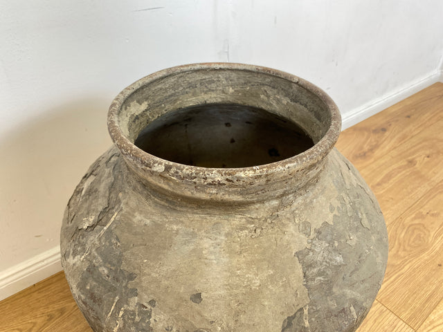 Boatwood by WMK # Wunderschöne antike Bodenvase / Wasserbehälter von der Insel Bali, ca. 100 Jahre alt, aus Terracotta mit Alterspatina # Vase Amphore Topf Gartenurne Dekoration Terrakotta-Vase Blumentopf Vintage