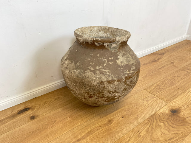 Boatwood by WMK # Sehr schöne antike Bodenvase / Wasserbehälter von der Insel Bali, ca. 100 Jahre alt, aus Terracotta mit Alterspatina # Vase Amphore Topf Gartenurne Dekoration Terrakotta-Vase Blumentopf Vintage