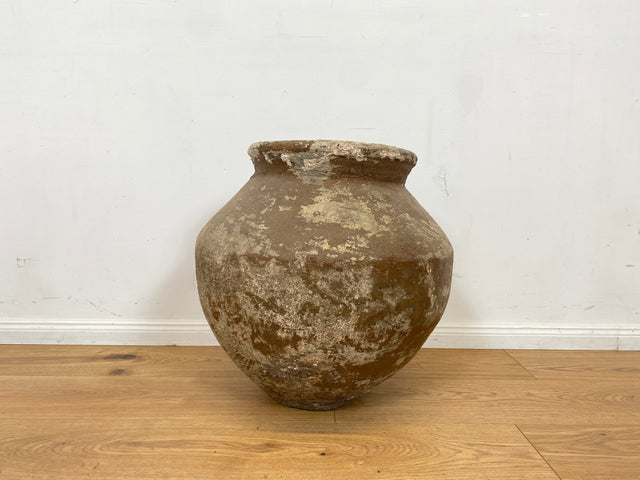 Boatwood by WMK # Sehr schöne antike Bodenvase / Wasserbehälter von der Insel Bali, ca. 100 Jahre alt, aus Terracotta mit Alterspatina # Vase Amphore Topf Gartenurne Dekoration Terrakotta-Vase Blumentopf Vintage