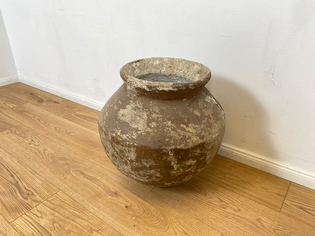 Boatwood by WMK # Sehr schöne antike Bodenvase / Wasserbehälter von der Insel Bali, ca. 100 Jahre alt, aus Terracotta mit Alterspatina # Vase Amphore Topf Gartenurne Dekoration Terrakotta-Vase Blumentopf Vintage