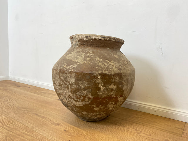 Boatwood by WMK # Sehr schöne antike Bodenvase / Wasserbehälter von der Insel Bali, ca. 100 Jahre alt, aus Terracotta mit Alterspatina # Vase Amphore Topf Gartenurne Dekoration Terrakotta-Vase Blumentopf Vintage