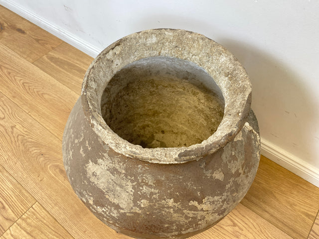 Boatwood by WMK # Sehr schöne antike Bodenvase / Wasserbehälter von der Insel Bali, ca. 100 Jahre alt, aus Terracotta mit Alterspatina # Vase Amphore Topf Gartenurne Dekoration Terrakotta-Vase Blumentopf Vintage