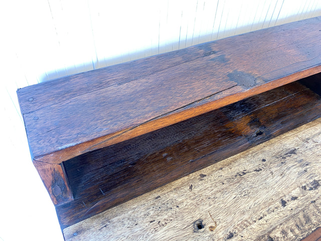 Boatwood by WMK # Nachhaltiger Sekretär aus altem Bootsholz, ein handgefertigtes Unikat aus massivem Teakholz # Schreibtisch Schminktisch Schminkkommode Desk Pult Konsole Kommode Treibholz Bootsmöbel