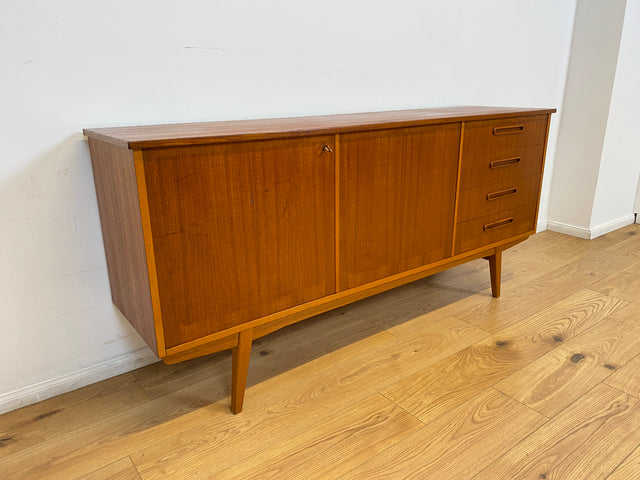 WMK # Formschönes skandinavischer Mid-Century Designer Sideboard von Ulferts in Teakholz mit Schubladen # Kommode Schrank Anrichte TV-Bank Danish Design Vintage Teak Berlin Hamburg