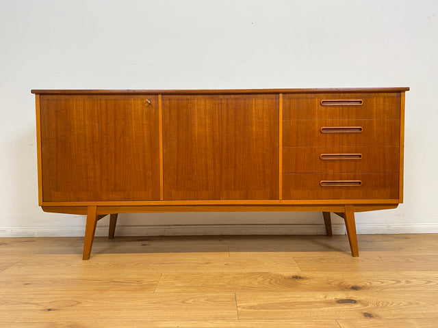 WMK # Formschönes skandinavischer Mid-Century Designer Sideboard von Ulferts in Teakholz mit Schubladen # Kommode Schrank Anrichte TV-Bank Danish Design Vintage Teak Berlin Hamburg