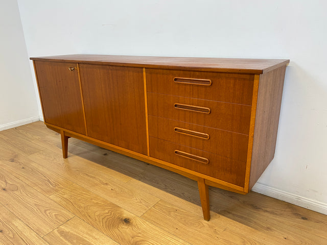 WMK # Formschönes skandinavischer Mid-Century Designer Sideboard von Ulferts in Teakholz mit Schubladen # Kommode Schrank Anrichte TV-Bank Danish Design Vintage Teak Berlin Hamburg