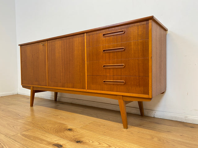 WMK # Formschönes skandinavischer Mid-Century Designer Sideboard von Ulferts in Teakholz mit Schubladen # Kommode Schrank Anrichte TV-Bank Danish Design Vintage Teak Berlin Hamburg