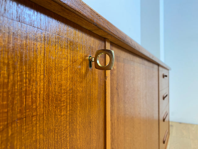 WMK # Formschönes skandinavischer Mid-Century Designer Sideboard von Ulferts in Teakholz mit Schubladen # Kommode Schrank Anrichte TV-Bank Danish Design Vintage Teak Berlin Hamburg