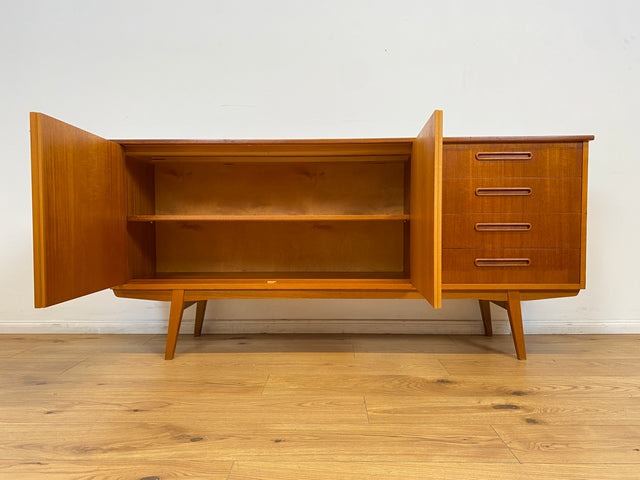 WMK # Formschönes skandinavischer Mid-Century Designer Sideboard von Ulferts in Teakholz mit Schubladen # Kommode Schrank Anrichte TV-Bank Danish Design Vintage Teak Berlin Hamburg
