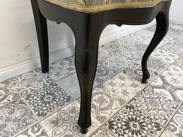 WMK Formschöner und sehr stabiler 60er Jahre Stuhl im Biedermeier Stil mit hochwertigem Stoffbezug # Esszimmerstuhl Salonstuhl Küchenstuhl Stühle Stilmöbel Vintage # Stückpreis