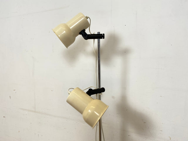 Skandinavische Space Age Stehlampe von Nordlux in Weiß mit zwei verstellbaren Leuchten I Stehleuchte Lampe Leselampe Licht Pop Art Retro Vintage Mid-Century 60er 70er I