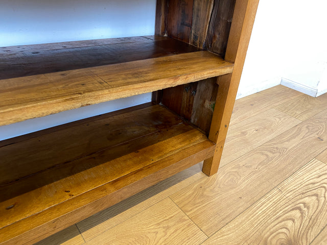 Boatwood by WMK I Nachhaltiges handgefertigtes Bücherregal aus altem Bootsholz I Teakholz massiv I Bücherschrank Regal Highboard Holzregal Küchenregal Raumtrenner Loft Bootsmöbel I Berlin Rostock Köln