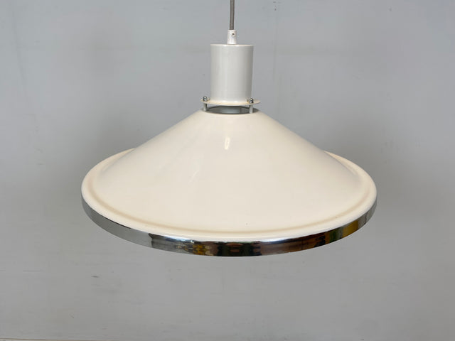 WMK Gut erhaltene skandinavische Designer Pendelleuchte Gustaf von alta design aus Aluminium und Chrom # Lampe Hängelampe Deckenlampe Wohnzimmerlampe Leuchte Licht Hängeleuchte Vintage Space Age 70er