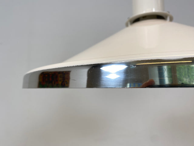WMK Gut erhaltene skandinavische Designer Pendelleuchte Gustaf von alta design aus Aluminium und Chrom # Lampe Hängelampe Deckenlampe Wohnzimmerlampe Leuchte Licht Hängeleuchte Vintage Space Age 70er
