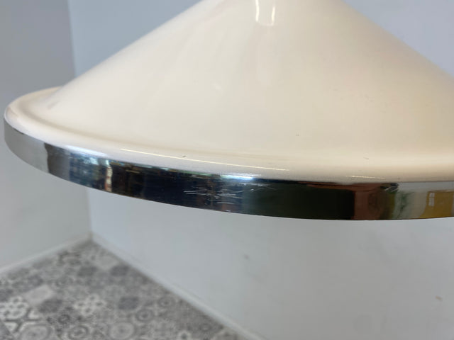 WMK Gut erhaltene skandinavische Designer Pendelleuchte Gustaf von alta design aus Aluminium und Chrom # Lampe Hängelampe Deckenlampe Wohnzimmerlampe Leuchte Licht Hängeleuchte Vintage Space Age 70er