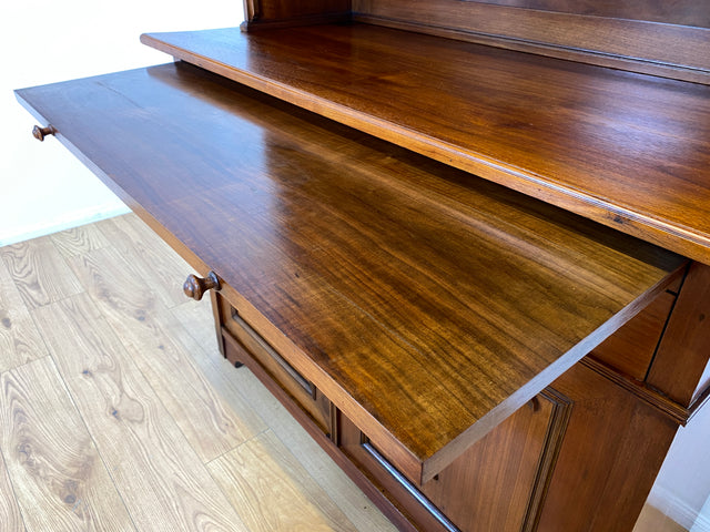 WMK I Wunderschöne Jugendstil Anrichte aus massiver Eiche mit Glastüren & Schubladen, um 1910 I Buffet Büfett Küchenanrichte Kredenz Geschirrschrank Küche Vitrine Schrank Vintage Antik Magdeburg Bonn