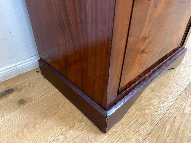 WMK I Wunderschöne kleine antike Kommode aus vollem Holz in Mahagoni mit Schublade und Klappe I Schrank Flurkommode Wäschekommode Konsole Phonoschrank Biedermeier Vintage Berlin Stuttgart Düsseldorf