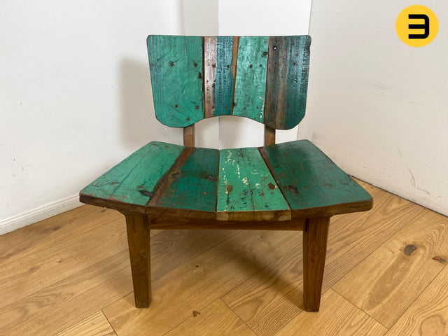 Boatwood by WMK I 1/5 Einzigartiger Lounge Sessel aus altem Bootsholz, ein handgefertigtes Unikat aus massivem Teakholz , auch Outdoor I Stuhl Relax Holz Garten Balkon Boots Möbel Treibholz Meer Teak