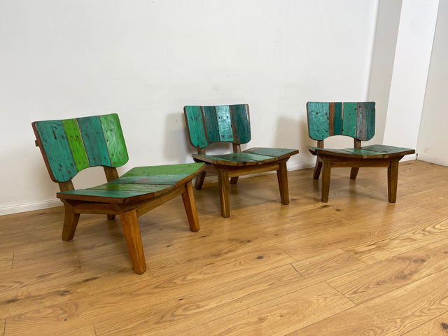 Boatwood by WMK I 1/5 Einzigartiger Lounge Sessel aus altem Bootsholz, ein handgefertigtes Unikat aus massivem Teakholz , auch Outdoor I Stuhl Relax Holz Garten Balkon Boots Möbel Treibholz Meer Teak