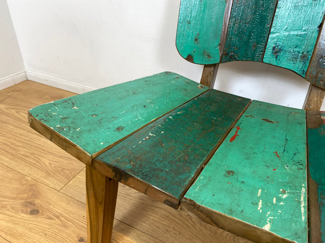 Boatwood by WMK I 1/5 Einzigartiger Lounge Sessel aus altem Bootsholz, ein handgefertigtes Unikat aus massivem Teakholz , auch Outdoor I Stuhl Relax Holz Garten Balkon Boots Möbel Treibholz Meer Teak