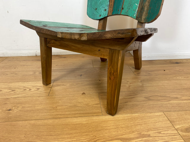 Boatwood by WMK I 1/5 Einzigartiger Lounge Sessel aus altem Bootsholz, ein handgefertigtes Unikat aus massivem Teakholz , auch Outdoor I Stuhl Relax Holz Garten Balkon Boots Möbel Treibholz Meer Teak