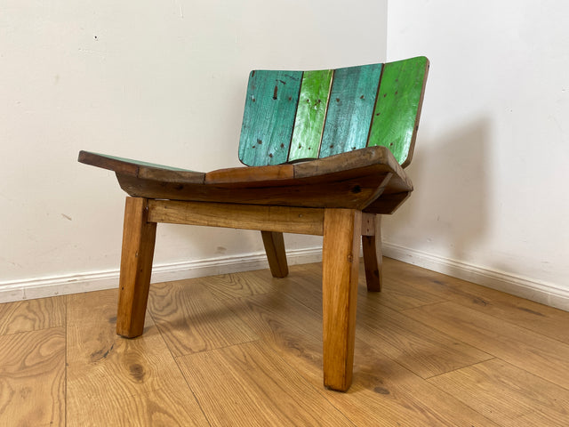 Boatwood by WMK I 1/5 Einzigartiger Lounge Sessel aus altem Bootsholz, ein handgefertigtes Unikat aus massivem Teakholz , auch Outdoor I Stuhl Relax Holz Garten Balkon Boots Möbel Treibholz Meer Teak