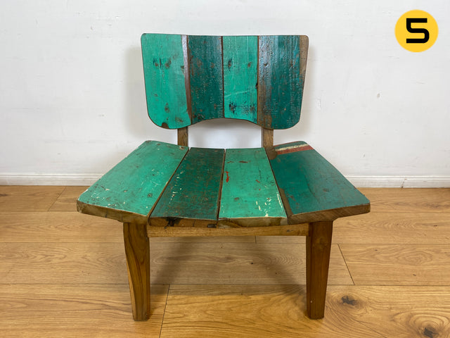 Boatwood by WMK I 1/5 Einzigartiger Lounge Sessel aus altem Bootsholz, ein handgefertigtes Unikat aus massivem Teakholz , auch Outdoor I Stuhl Relax Holz Garten Balkon Boots Möbel Treibholz Meer Teak