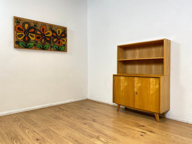 WMK I Stilvoller und sehr gut erhaltener heller Mid-Century Bücherschrank von Musterring mit verstellbaren Regalböden I Bücherregal Regal Kommode Sideboard Highboard Vintage 60er Berlin Kassel Bremen