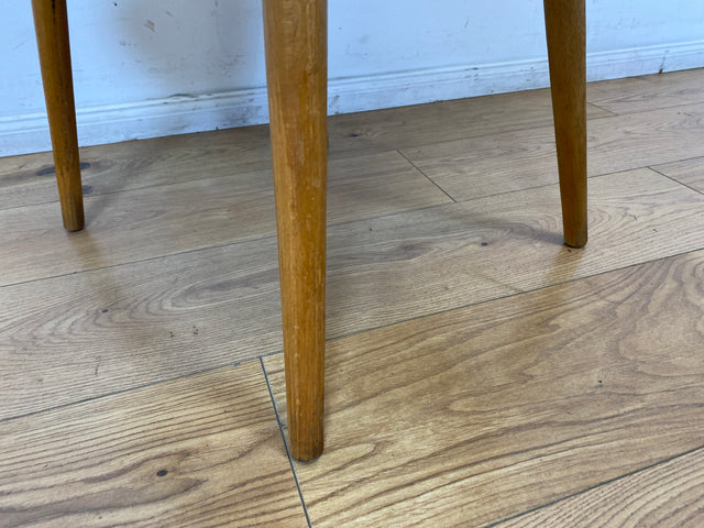 WMK I Versand I Kultiger und sehr gut erhaltener Mid-Century DDR Cocktailsessel mit braunem Kunstlederbezug