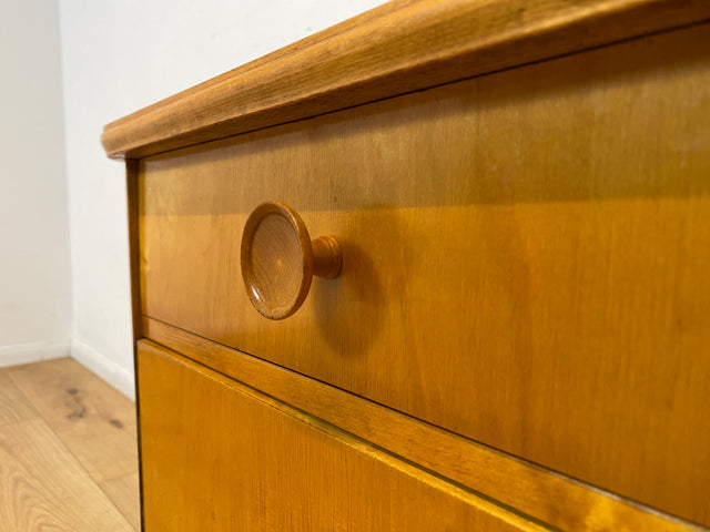 WMK I Hübscher Mid-Century Nachttisch aus vollem Holz mit Schublade und Holzgriffen I Nachtschank Nachtschränkchen Nachtkommode Kommode Night Stand Art Deco Vintage 50er 60er Berlin Göttingen Erfurt