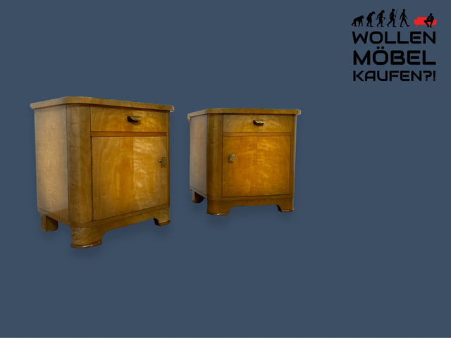 WMK I 1/2 Formschöner und sehr gut erhaltener Mid-Century Nachttisch mit Schublade I Nachtkommode Nachtschränkchen Nachtschrank Kommode Beistelltisch Rockabilly Vintage 50er 60er Berlin Köln Nürnberg