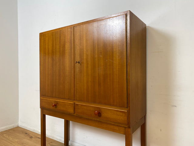 WMK I Schöner & geräumiger Mid-Century Schrank mit Schubladen und formschönen Holzgriffen I Highboard Kommode Wäscheschrank Wäschekommode Fernsehschrank Vintage 60er 70er Retro Berlin Wolfsburg NRW