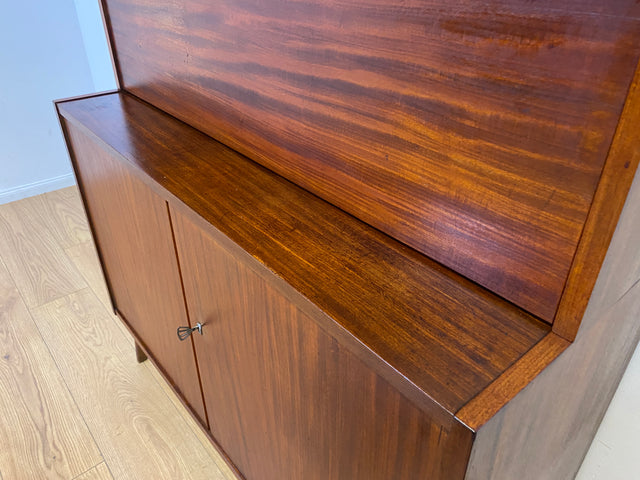 WMK I Schöner Mid-Century Schreibschrank, Vollholz I Sekretär Schreibkommode Schreibtisch Desk Bücherschrank Bücherregal Schrankwand Regalwand Kommode Vintage 50er 60er I Berlin Leipzig Hannover