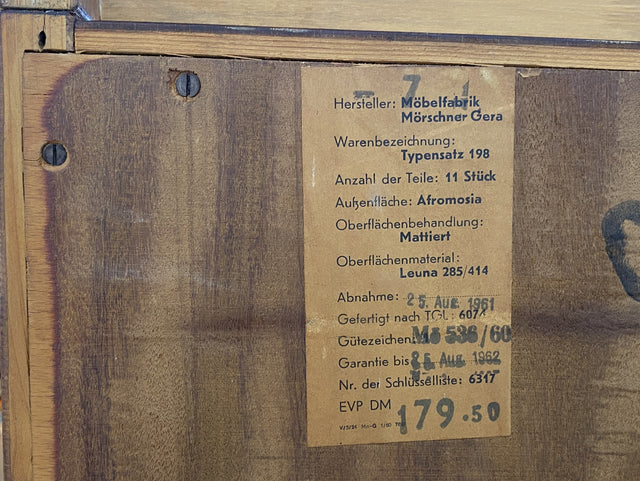 WMK I Schöner Mid-Century Schreibschrank, Vollholz I Sekretär Schreibkommode Schreibtisch Desk Bücherschrank Bücherregal Schrankwand Regalwand Kommode Vintage 50er 60er I Berlin Leipzig Hannover