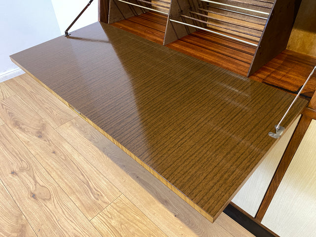 WMK I Einzigartiger und gut erhaltener Mid-Century Schreibschrank mit Regal I Sekretär Schreibkommode Schreibtisch Bücherschrank Bücherregal Flurkommode Vintage Retro 60er 70er Berlin Bonn NRW Bayern