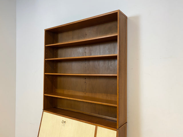 WMK I Einzigartiger und gut erhaltener Mid-Century Schreibschrank mit Regal I Sekretär Schreibkommode Schreibtisch Bücherschrank Bücherregal Flurkommode Vintage Retro 60er 70er Berlin Bonn NRW Bayern