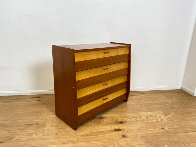 WMK I Schöner und gut erhaltener Mid-Century Schuhschrank mit 4 aufklappbaren Fächern und Messinggriffen I Schuhregal Schuhkommode Flurschrank Flurkommode Kommode Retro Vintage 60er 70er Berlin Bremen