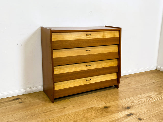 WMK I Schöner und gut erhaltener Mid-Century Schuhschrank mit 4 aufklappbaren Fächern und Messinggriffen I Schuhregal Schuhkommode Flurschrank Flurkommode Kommode Retro Vintage 60er 70er Berlin Bremen