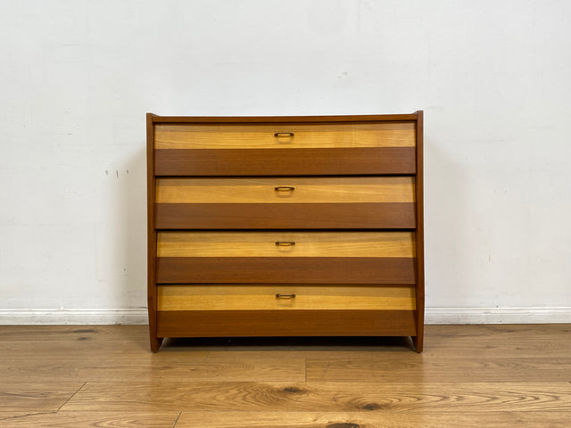 WMK I Schöner und gut erhaltener Mid-Century Schuhschrank mit 4 aufklappbaren Fächern und Messinggriffen I Schuhregal Schuhkommode Flurschrank Flurkommode Kommode Retro Vintage 60er 70er Berlin Bremen